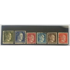 Alemanha - Hitler - 6 Valores Carimbados