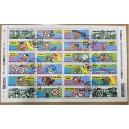 C-2301/ 2320 - Ano 2000 - Esportes Olímpicos - Turma da Mônica - Folha Completa - Com Carimbo C-2301/ 2320 - Ano 2000 - Esportes Olímpicos - Turma da Mônica - Folha Completa - Com Carimbo