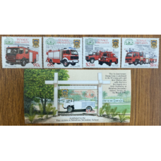 Selos Séries Completas Tuvalu - Bloco + Nº 854 - 4 Valores Nº890/3 - "Bombeiros" Novo