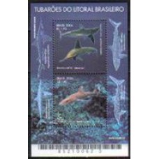 Bloco B 144 - Ano 2006 - Tubarões do Litoral Brasileiro - Novo