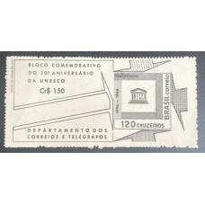 Bloco B 19 - Ano 1966 - Vintênio da Unesco - Novo