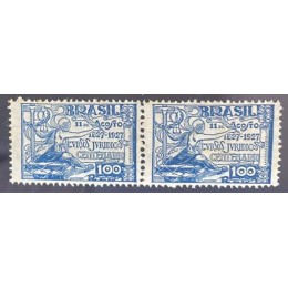 C - 19 - 100 Réis - Ano 1927 - Azul - PAR - 2º Coluna