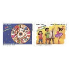 C-2476 / 2477 (Conjunto-horizontal) - Criança Esperança - Ano 2002 - Novo