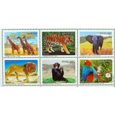 C 2712/17 - Zoológicos do Brasil - Sextilha - Ano 2007 - Novo