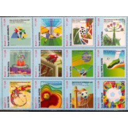 C -3319/3330 (Bloco com 12 Selos) - Copa Do Mundo Fifa - Ano 2014 - Novo