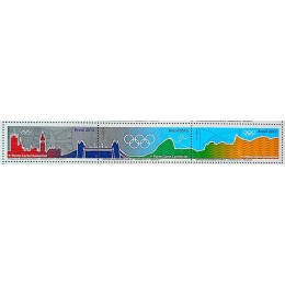 C-3398/3400 - (Conjunto)Entrega da Bandeira Olimpica - Londres 2012 - Ano 2015 - Novo