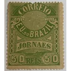 Jornais - J-24 - 50 Réis - Sobrestampados - Novo