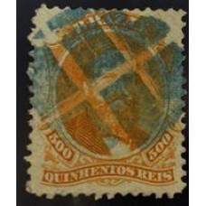 Dom Pedro II - Nº29 - 500 Réis - Carimbado