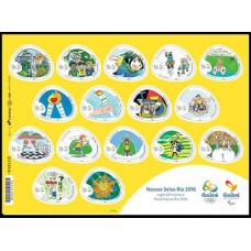 C-3595/3610 - Nossos Selos - Rio 2016 /Olimpiadas - Folha Completa - MINT