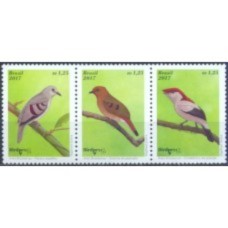 C-3691/3693 - (Conjunto) Aves Brasileiras - Ano 2017 - Sem Carimbo