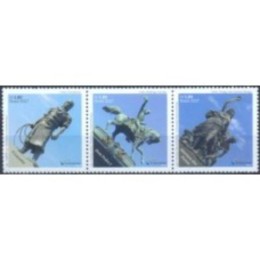 C -3701/3703 - (Terno) Monumentos Historicos Brasileiros - Ano 2017 - Sem Carimbo