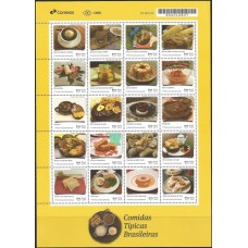 C-3852/3871 (Folha Completa) Comidas Típicas - Ano 2019 - Novo
