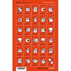 C-3916/3945 (Folha Completa ) - Alfabeto em LIBRAS - Ano 2020 - Novo