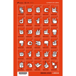 C-3916/3945 (Folha Completa ) - Alfabeto em LIBRAS - Ano 2020 - Novo