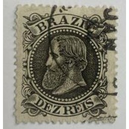 Dom Pedro II - Nº51 - 10 Réis - Carimbado Dom Pedro II - Nº51 - 10 Réis - Carimbado