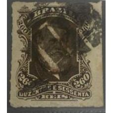 Império - Dom Pedro II - Nº43 - 260 Réis - Carimbado