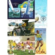 Bloco B 58 a B 62 - Ano 1983 - Brasiliana 83 - Exposição Filatélica - Novo