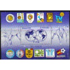 Bloco B 67 - Ano 1984 - FIFA 80 Anos - Novo