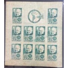 Bloco B 01 - Ano 1938 - 1º Exposição Filatélica- Novo - Com Manchas