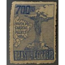 C - 81 - Visita do Cardeal Pacelli - 700 Réis - Azul - 1º Coluna - MINT