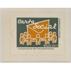 RHM 856 - Porte de Carta Social - Comprovante de Franqueamento - Ano 2011 - Novo