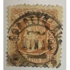 Império - Dom Pedro II - Nº50 - 200 Réis - Carimbado