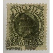 Império - Dom Pedro II - Nº49 - 100 Réis - Carimbado