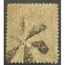 Império - Dom Pedro II - Nº58 - 100 Réis - Carimbado