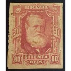 Império - Dom Pedro II - Nº40 - 80 Réis - Novo