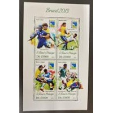 Bloco S. Tomé e Principe - Jogadores de Futebol - Ano 2013