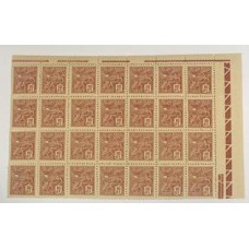 Regular Nº 326 - 10 Réis - Bloco de 28 Selos - RHM 56 UF'S