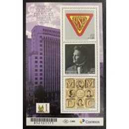 Bloco B 213 - Ano 2019 - Centenario da Sociedade Philatelica Paulista SPP - Novo Bloco B 213 - Ano 2019 - Centenario da Sociedade Philatelica Paulista SPP - Novo