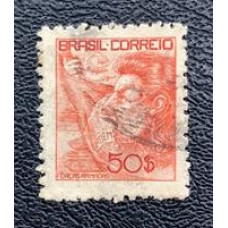 Nº 369 - Filigrana Correio Estrela Brasil "P" - Carimbado 