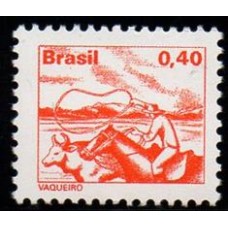 RHM 561 - Tipos e Profissões Nacionais Papel Couchê  Sem Filigrana - vaqueiro - sem carimbo    