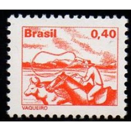 RHM 561 - Tipos e Profissões Nacionais Papel Couchê  Sem Filigrana - vaqueiro - sem carimbo    