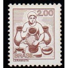 RHM 567 - Tipos e Profissões Nacionais Papel Couchê  Sem Filigrana - ceramista - sem carimbo    