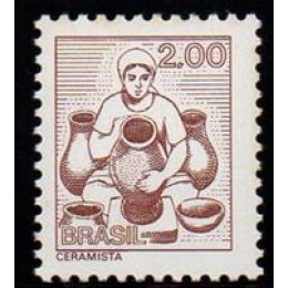 RHM 567 - Tipos e Profissões Nacionais Papel Couchê Sem Filigrana - ceramista - sem carimbo RHM 567 - Tipos e Profissões Nacionais Papel Couchê Sem Filigrana - ceramista - sem carimbo