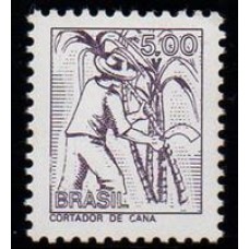 RHM 568 - Tipos e Profissões Nacionais Papel Couchê  Sem Filigrana - cortador de cana - sem carimbo    