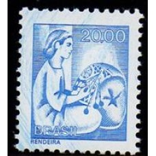 RHM 571 - Tipos e Profissões Nacionais Papel Couchê  Sem Filigrana - rendeira - sem carimbo    