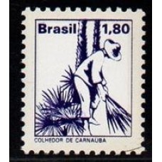 RHM 578 - Tipos e Profissões Nacionais Papel Couchê  Sem Filigrana - Fosforescente - colhedor de carnaúba - sem carimbo    