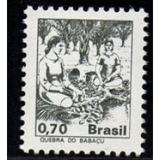 RHM 588 - Tipos e Profissões Nacionais Papel Couchê  Sem Filigrana - Fosforescente - quebra do babaçu - sem carimbo    