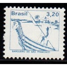 RHM 594 - Tipos e Profissões Nacionais Papel Couchê  Sem Filigrana - Fosforescente - barqueiro do São Francisco - sem carimbo    