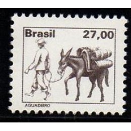 Regular Nº 601 - Tipos e Profissões Nacionais Papel Couchê Sem Filigrana - Fosforescente - aguadeiro - sem carimbo Regular Nº 601 - Tipos e Profissões Nacionais Papel Couchê Sem Filigrana - Fosforescente - aguadeiro - sem carimbo