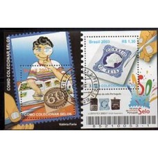Bloco B 132 - Como Colecionar Selos - ANO 2003 - CARIMBADO