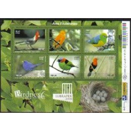 Bloco B 153 - Aves Exuberantes - Ano 2009 - Novo Bloco B 153 - Aves Exuberantes - Ano 2009 - Novo