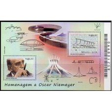 Bloco B 182 - Homenagem A Oscar Niemeyer  Ano 2014 -  Novo
