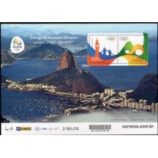 Bloco B 183 - Entrega da Bandeira Olímpica -  Ano 2015 - Novo