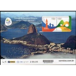Bloco B 183 - Entrega da Bandeira Olímpica -  Ano 2015 - Novo