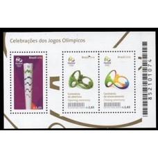 Bloco B 194 - Ano 2016 - Celebrações dos Jogos Olímpicos -Novo