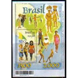Bloco B 110 - Ano 1999 - Brasil 500 - Novo Bloco B 110 - Ano 1999 - Brasil 500 - Novo